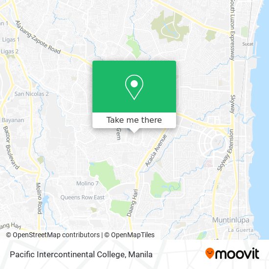 Pacific Intercontinental College map