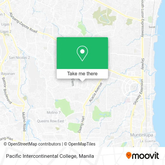 Pacific Intercontinental College map