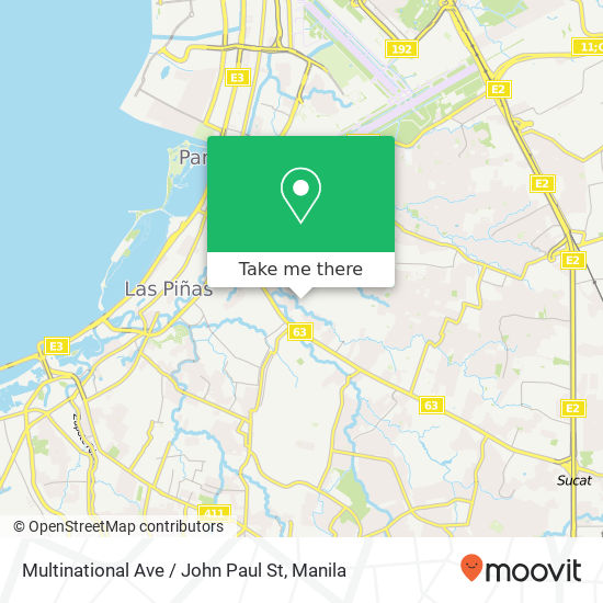 Multinational Ave / John Paul St map