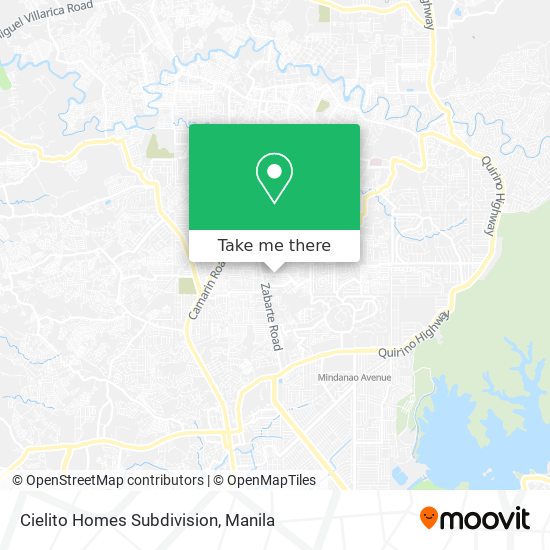 Cielito Homes Subdivision map