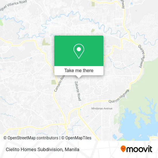 Cielito Homes Subdivision map