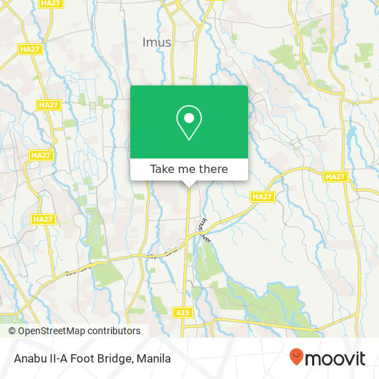 Anabu II-A Foot Bridge map