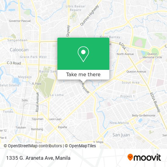 1335 G. Araneta Ave map