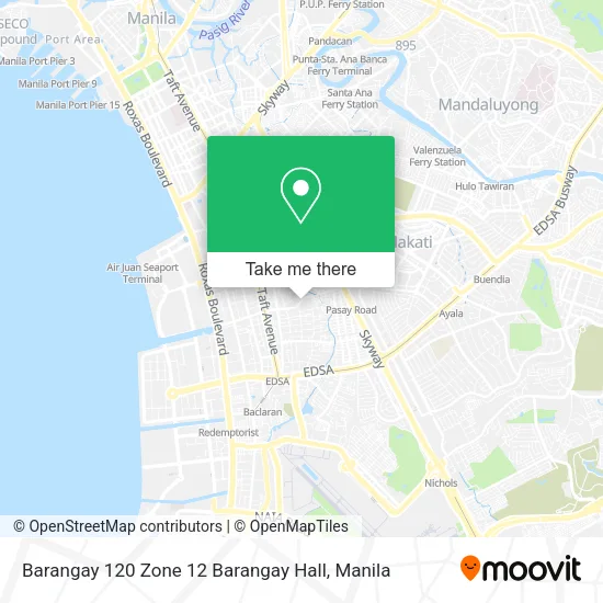 Barangay 120 Zone 12 Barangay Hall map
