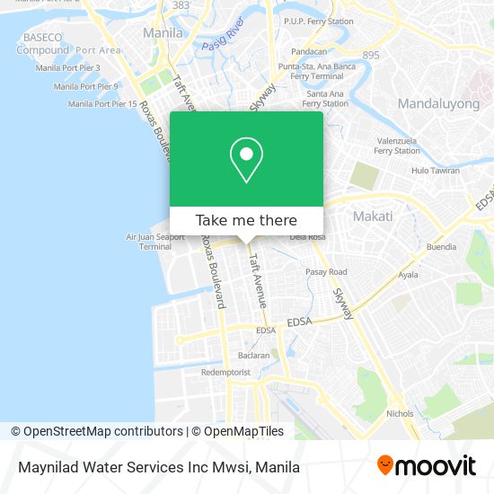 Maynilad Water Services Inc Mwsi map