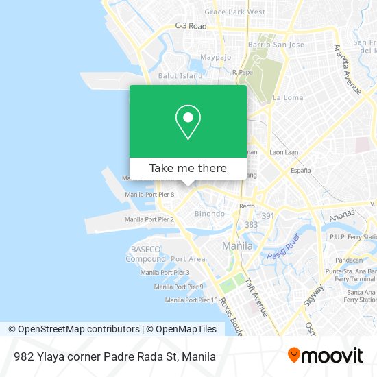 982 Ylaya corner Padre Rada St map