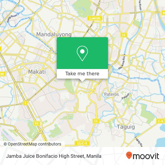 Jamba Juice Bonifacio High Street map