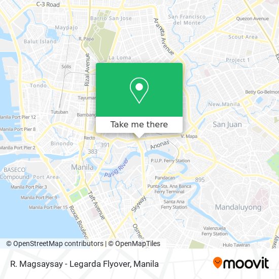 R. Magsaysay - Legarda Flyover map