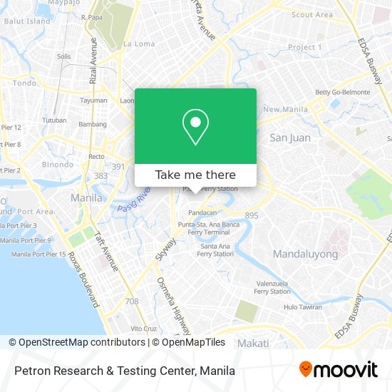 Petron Research & Testing Center map