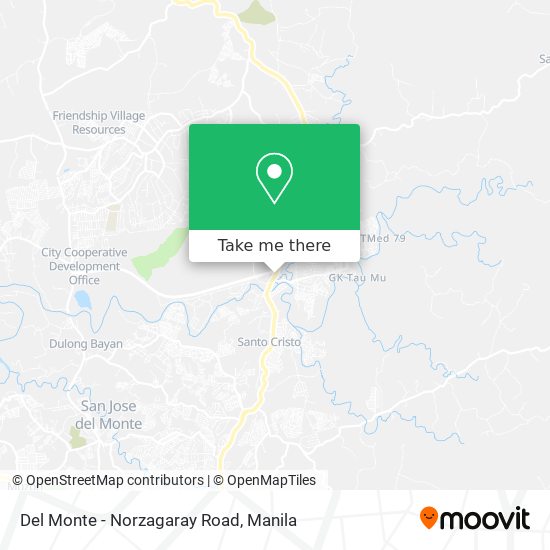 Del Monte - Norzagaray Road map