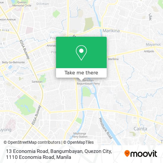 13 Economia Road, Bangumbayan, Quezon City, 1110 Economia Road map