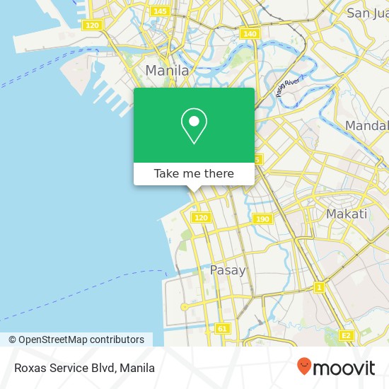 Roxas Service Blvd map