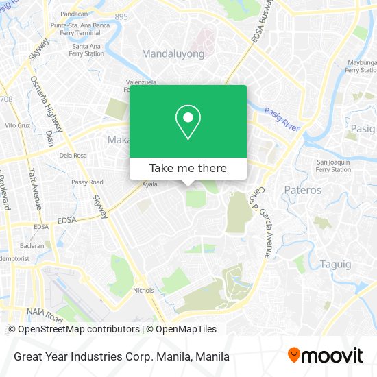 Great Year Industries Corp. Manila map