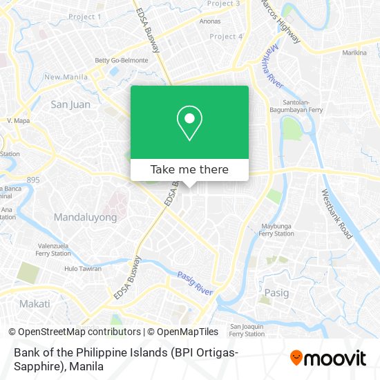 Bank of the Philippine Islands (BPI Ortigas-Sapphire) map