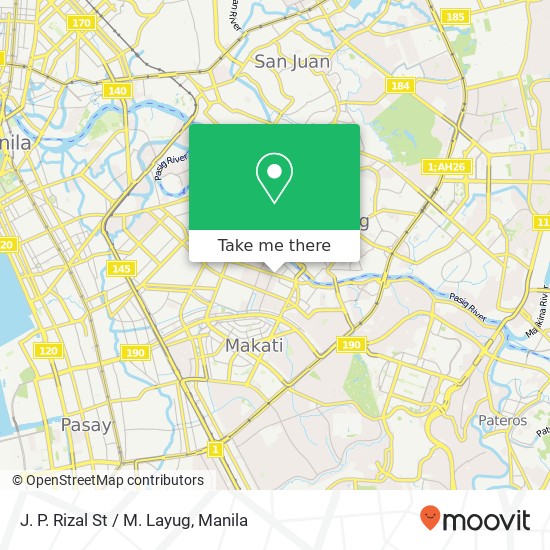 J. P. Rizal St / M. Layug map