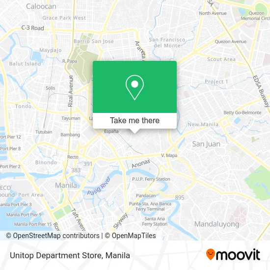 Unitop Department Store map