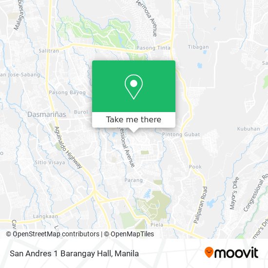 San Andres 1 Barangay Hall map