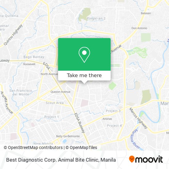 Best Diagnostic Corp. Animal Bite Clinic map