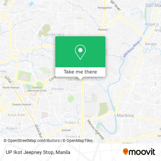 UP Ikot Jeepney Stop map