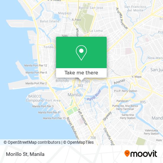 Morillo St map