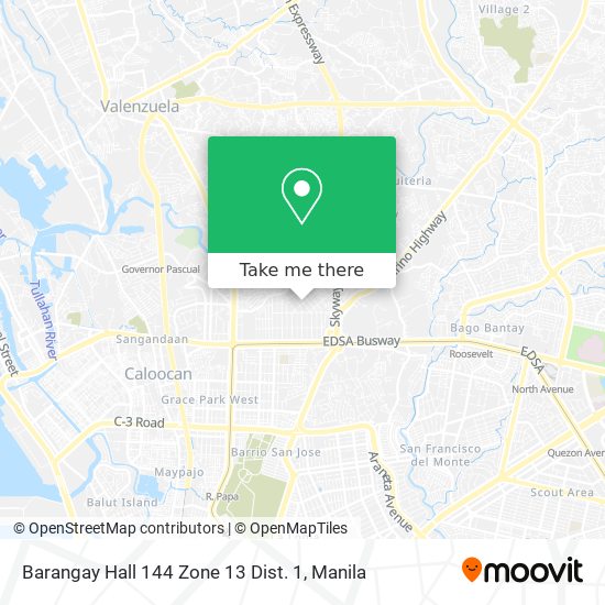 Barangay Hall 144 Zone 13 Dist. 1 map