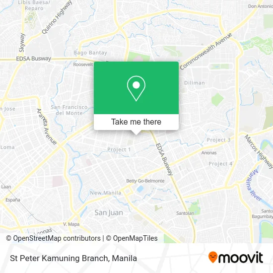 St Peter Kamuning Branch map