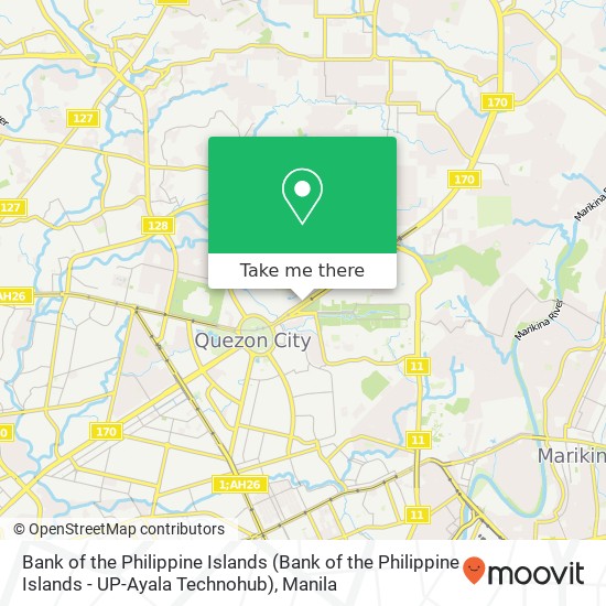 Bank of the Philippine Islands (Bank of the Philippine Islands - UP-Ayala Technohub) map