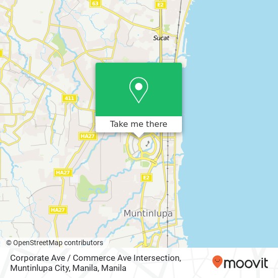 Corporate Ave / Commerce Ave Intersection, Muntinlupa City, Manila map