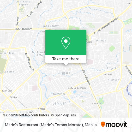 Mario's Restaurant (Mario's Tomas Morato) map