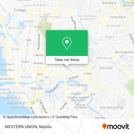 WESTERN UNION map