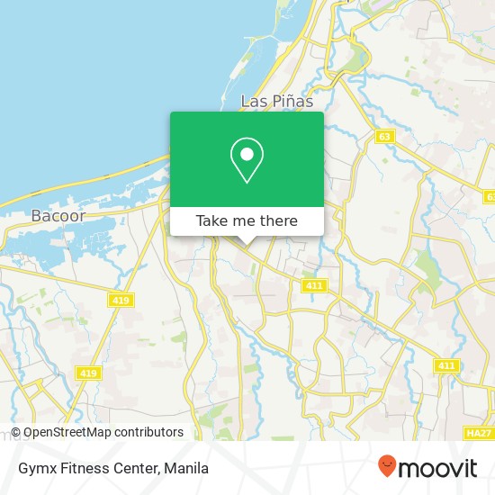 Gymx Fitness Center map