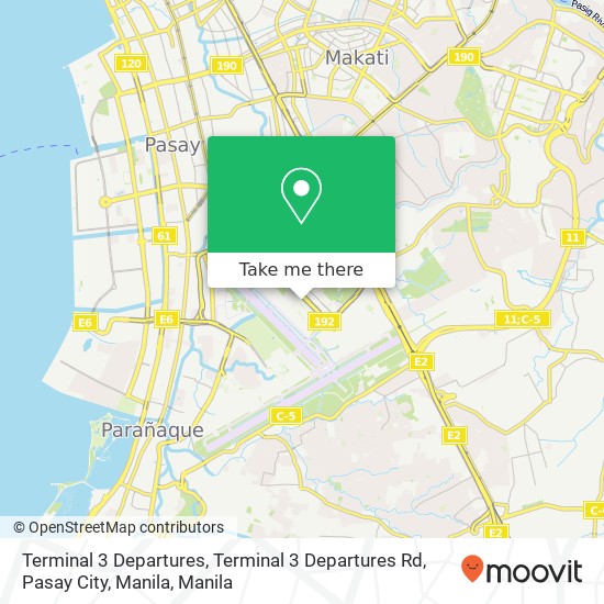 Terminal 3 Departures, Terminal 3 Departures Rd, Pasay City, Manila map