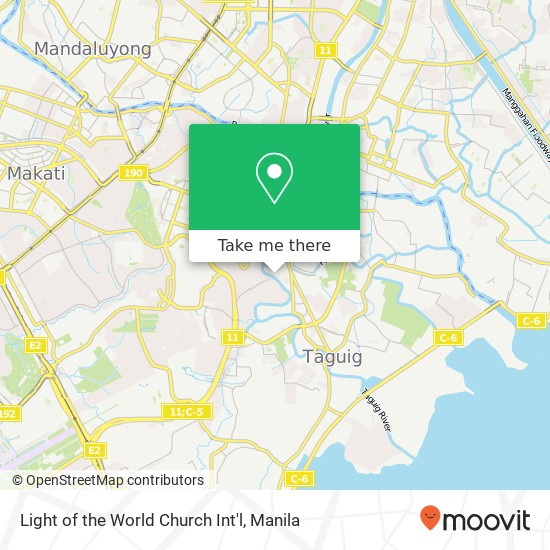 Light of the World Church Int'l map