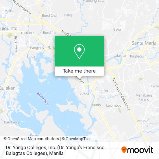 Dr. Yanga Colleges, Inc. (Dr. Yanga's Francisco Balagtas Colleges) map