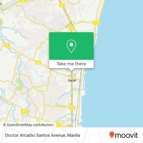 Doctor Arcadio Santos Avenue map