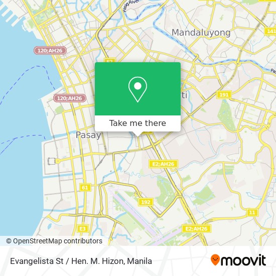 Evangelista St / Hen. M. Hizon map