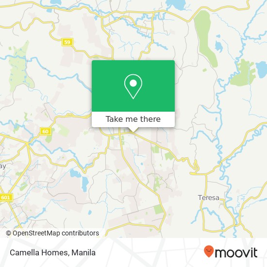 Camella Homes map