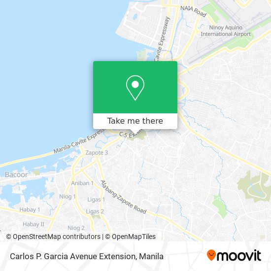 Carlos P. Garcia Avenue Extension map