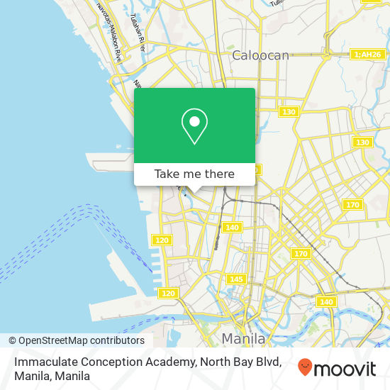 Immaculate Conception Academy, North Bay Blvd, Manila map