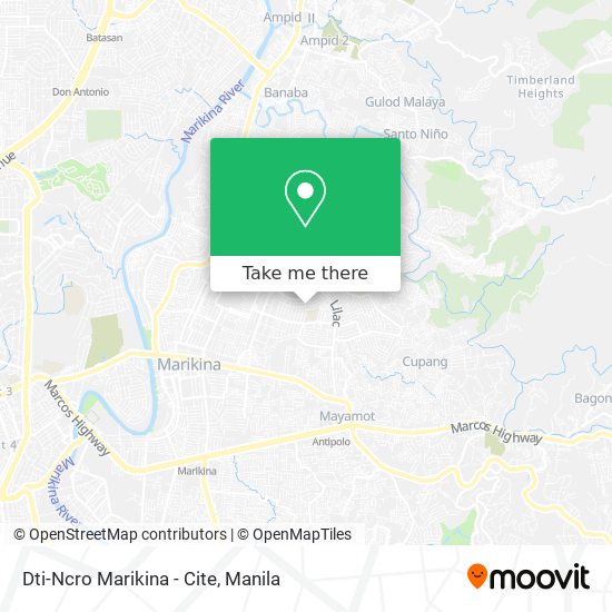 Dti-Ncro Marikina - Cite map