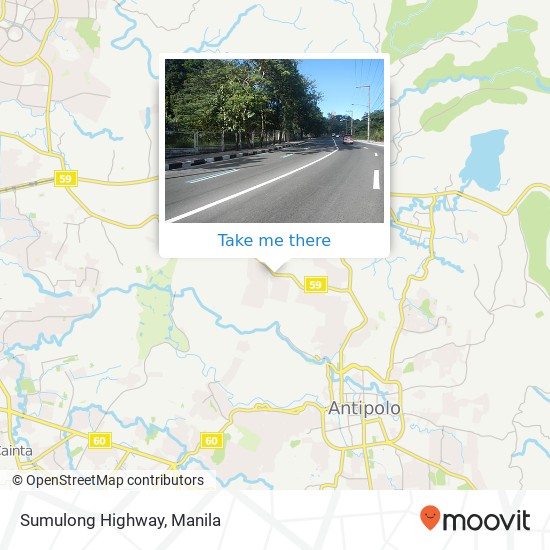 Sumulong Highway map