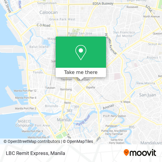 LBC Remit Express map