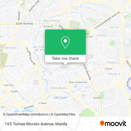 165 Tomas Morato Avenue map