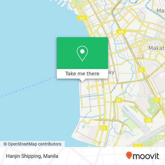 Hanjin Shipping map