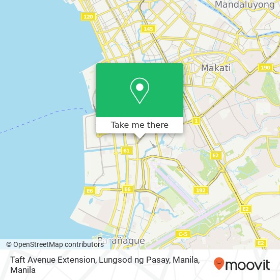 Taft Avenue Extension, Lungsod ng Pasay, Manila map