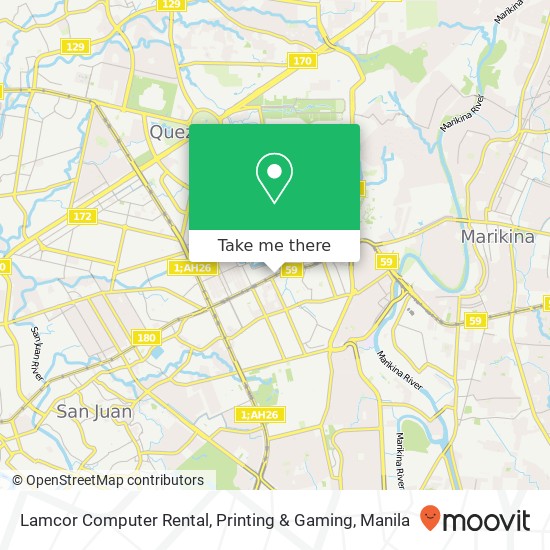 Lamcor Computer Rental, Printing & Gaming map