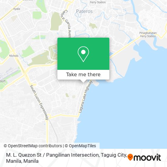 M. L. Quezon St / Pangilinan Intersection, Taguig City, Manila map