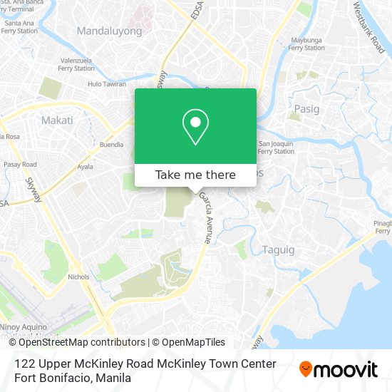 122 Upper McKinley Road McKinley Town Center Fort Bonifacio map
