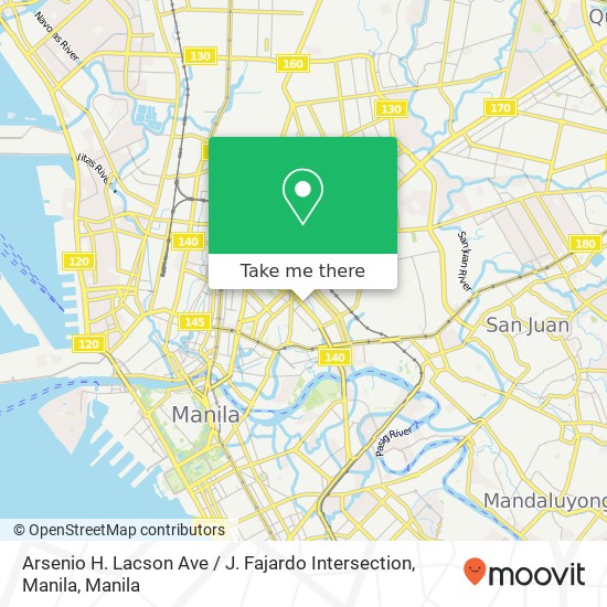Arsenio H. Lacson Ave / J. Fajardo Intersection, Manila map