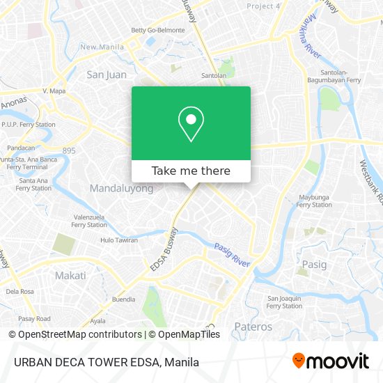 URBAN DECA TOWER EDSA map